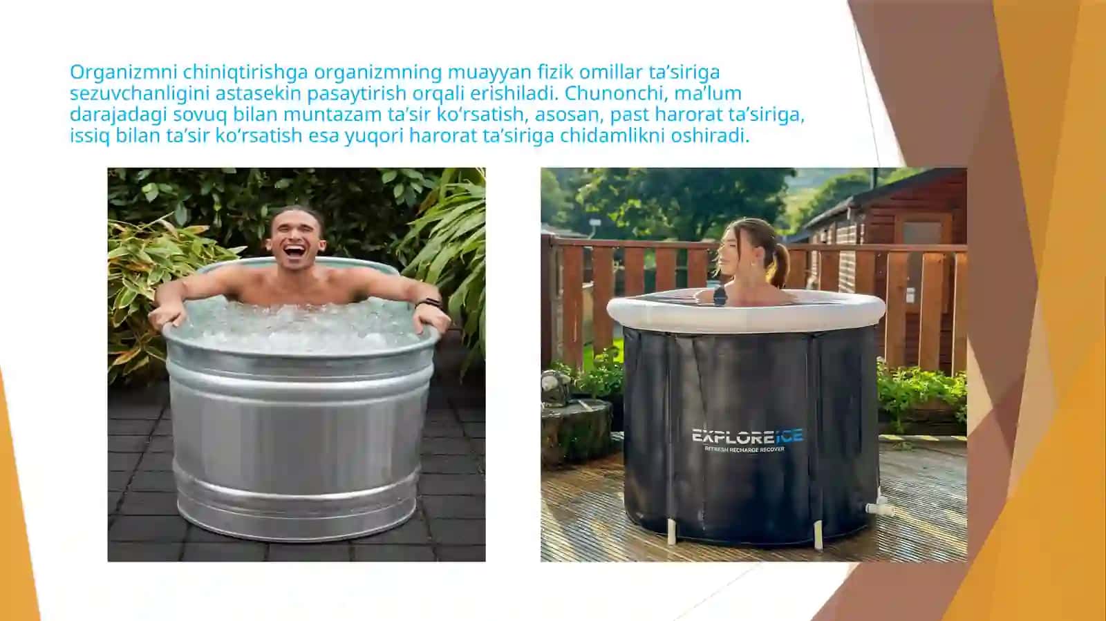 Organizmning chiniqtirish usullari 3