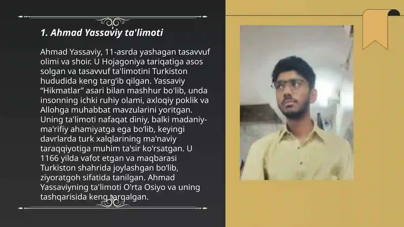 Ahmad Yassaviy Ta'limoti 3