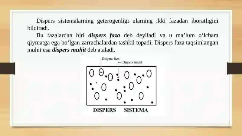 DISPERS SISTEMALAR, OLINISHI, TOZALASH USULLARI 3