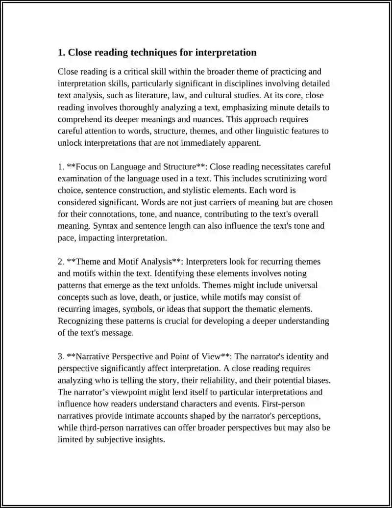Close reading techniques for interpretation 3