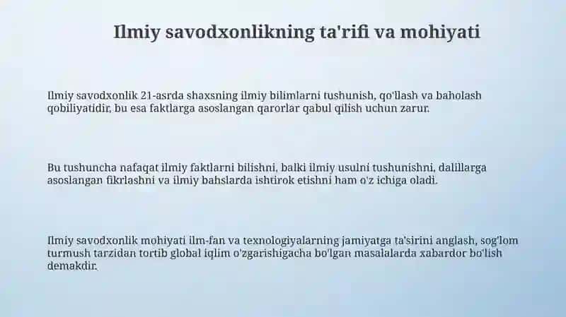 Ilmiy savodxonlik tushunchasi va uning tarixiy shakllanishi 3