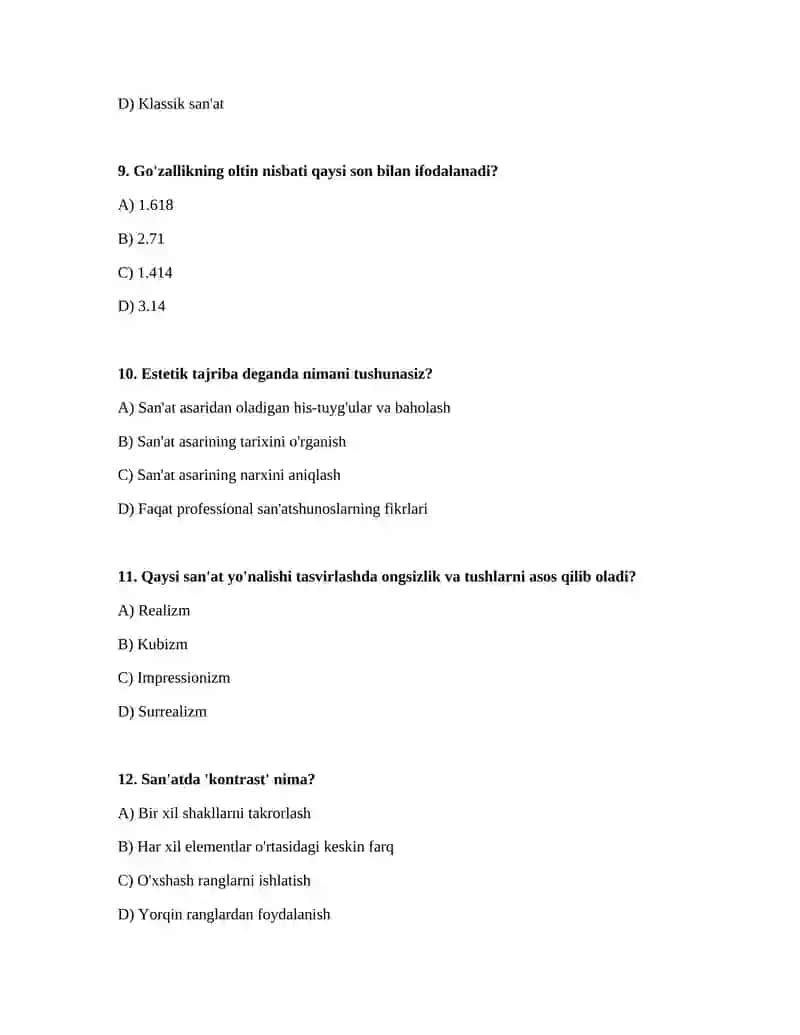 Nafosat falsafasi estetika 3