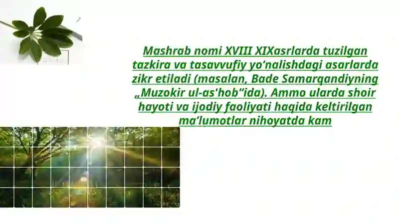 Mashrab hayoti 3