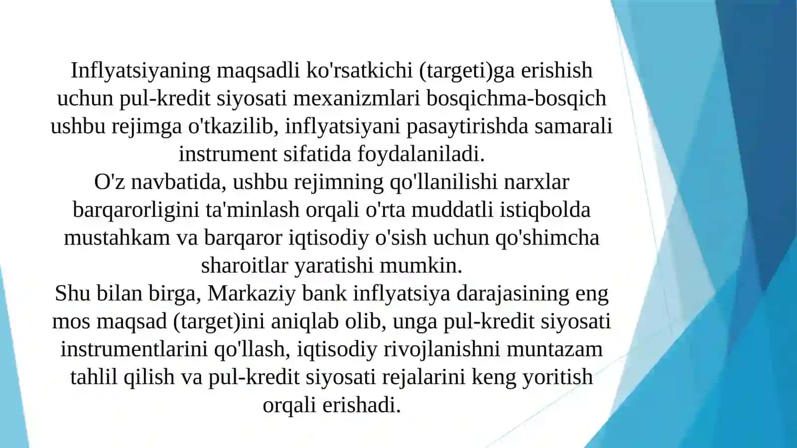 Inflyatsiya targetlash O'zbekistonda: CBU siyosatining samaradorlik tahlili 3