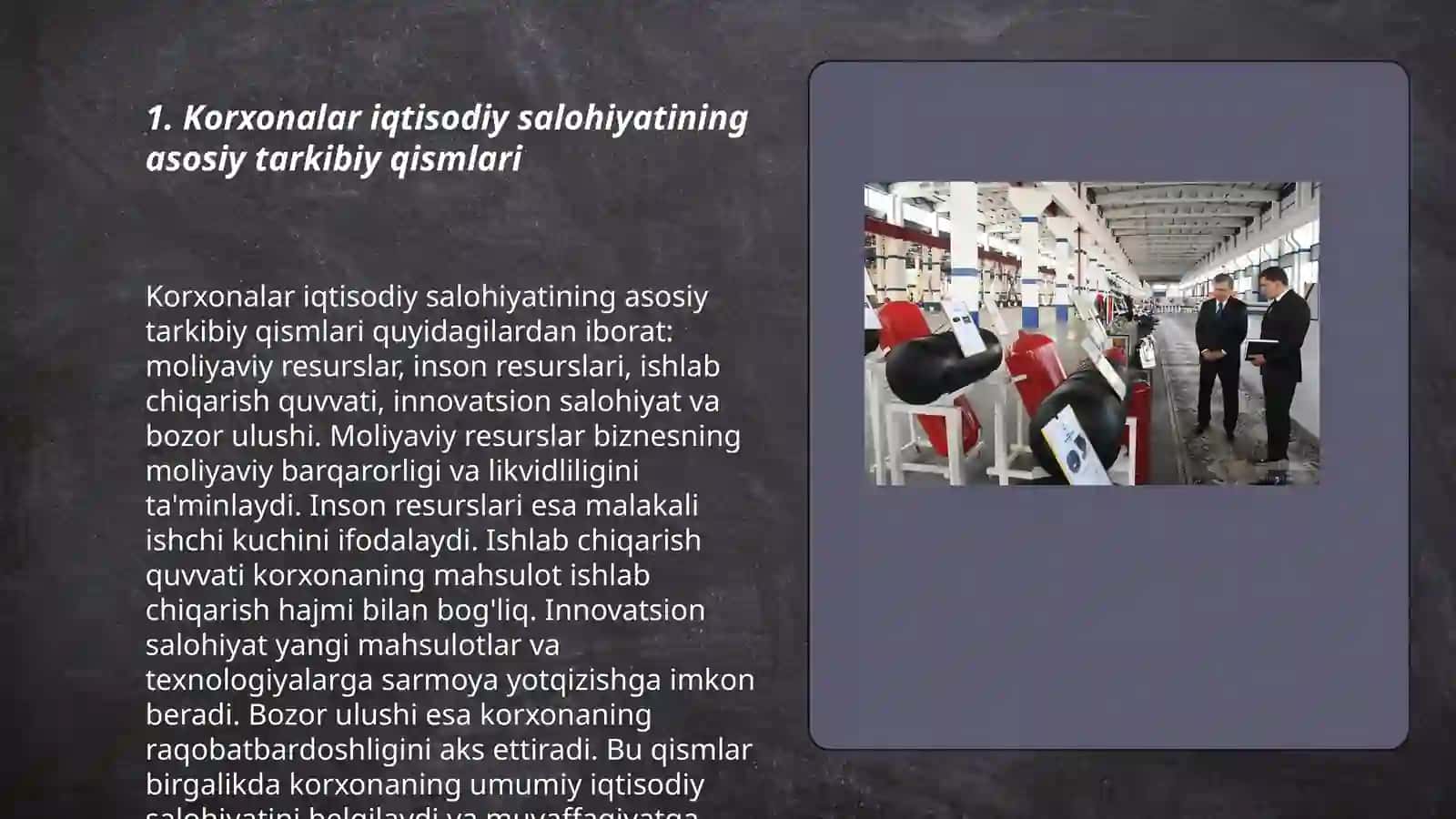 Korxonalar iqtisodiy salohiyati: tarkibi, ko'rsatkichlar tizimi va samaradorligmi 3