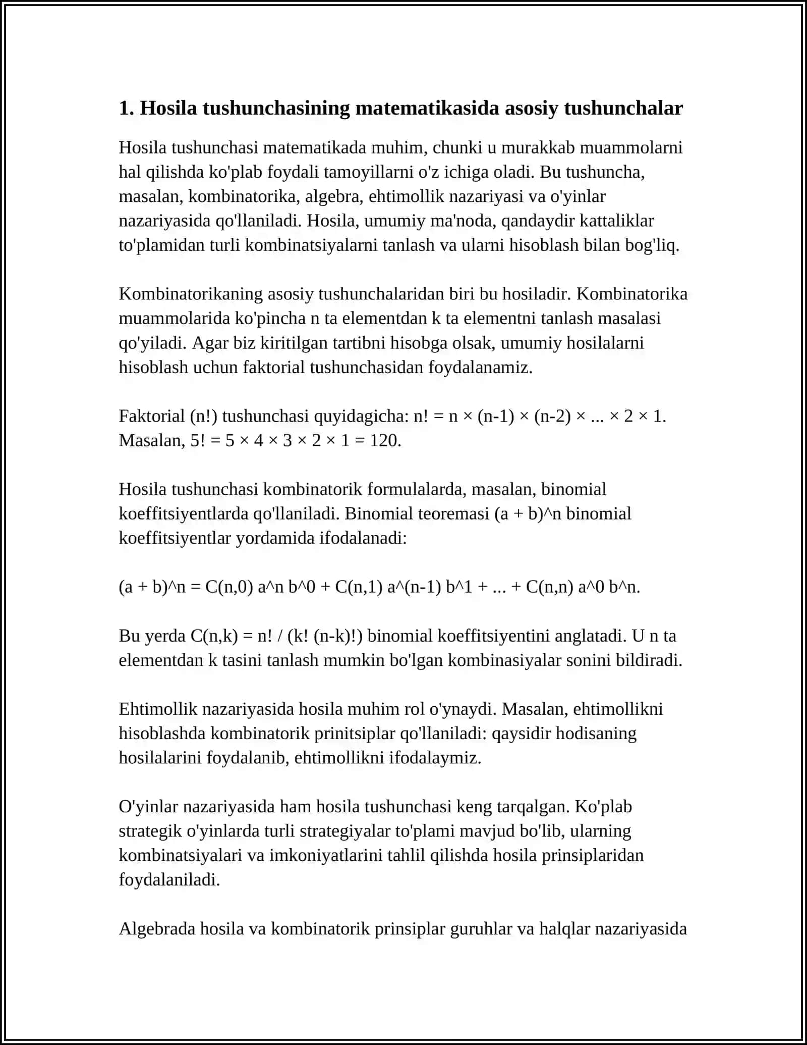 HOSILA TUSHUNCHASIGA KELTIRILADIGAN MASALALAR 3