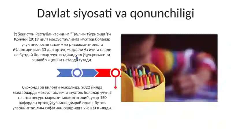 Ta'lim tashkilotlarida alohida yordamga muhtoj bolalarni ta'lim olishini qoʻllab quvvatlash 3