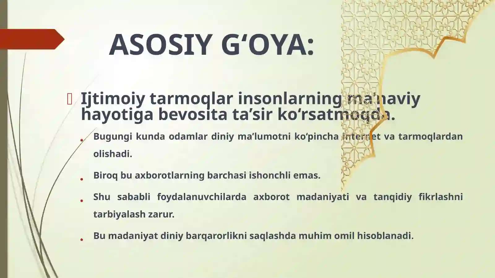 IJTIMOIY TARMOQLARDA DINIY AXBOROT ISTE’MOLI MADANIYATINI TARBIYALASH ZARURATI 3