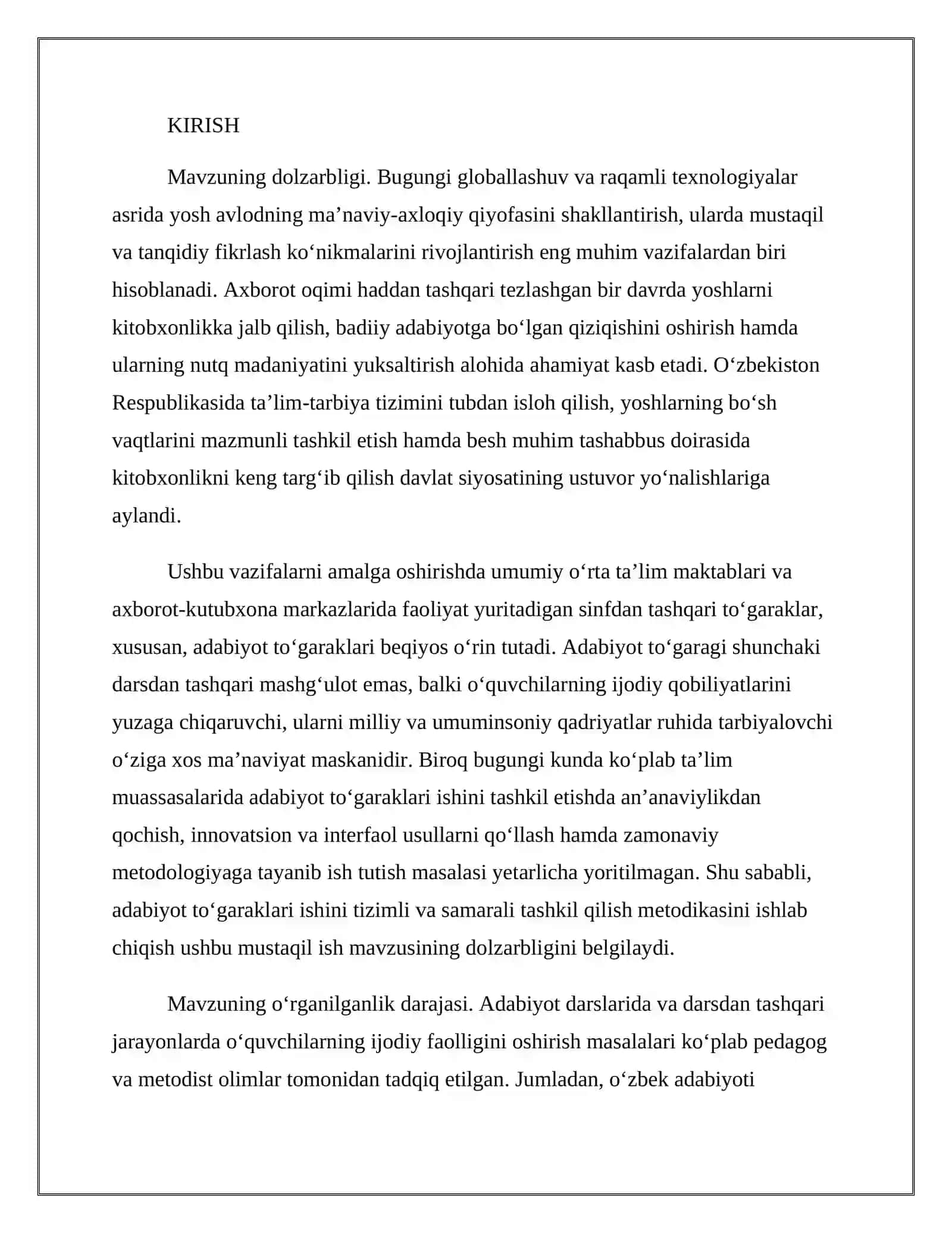 "Adabiyot to’garaklari ishini tashkil qilish" 3