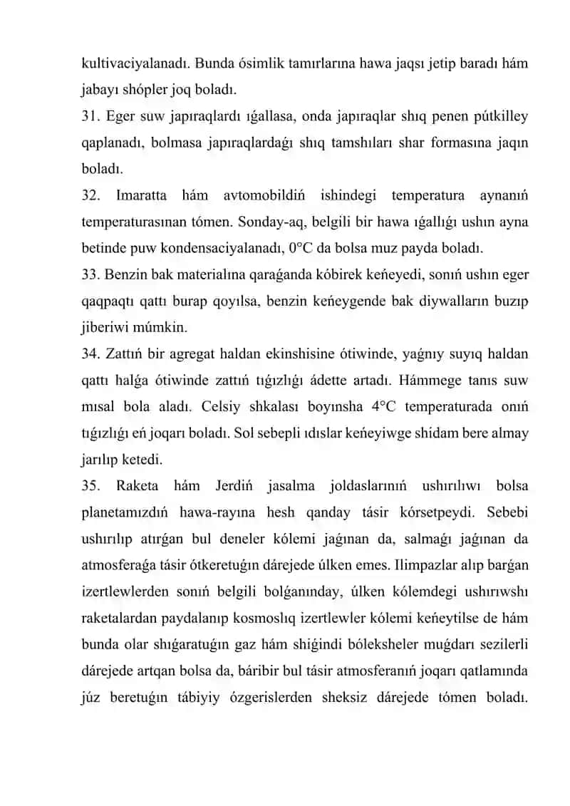 Issılıq texnıkasındaǵı ólshewler(fizika) 3