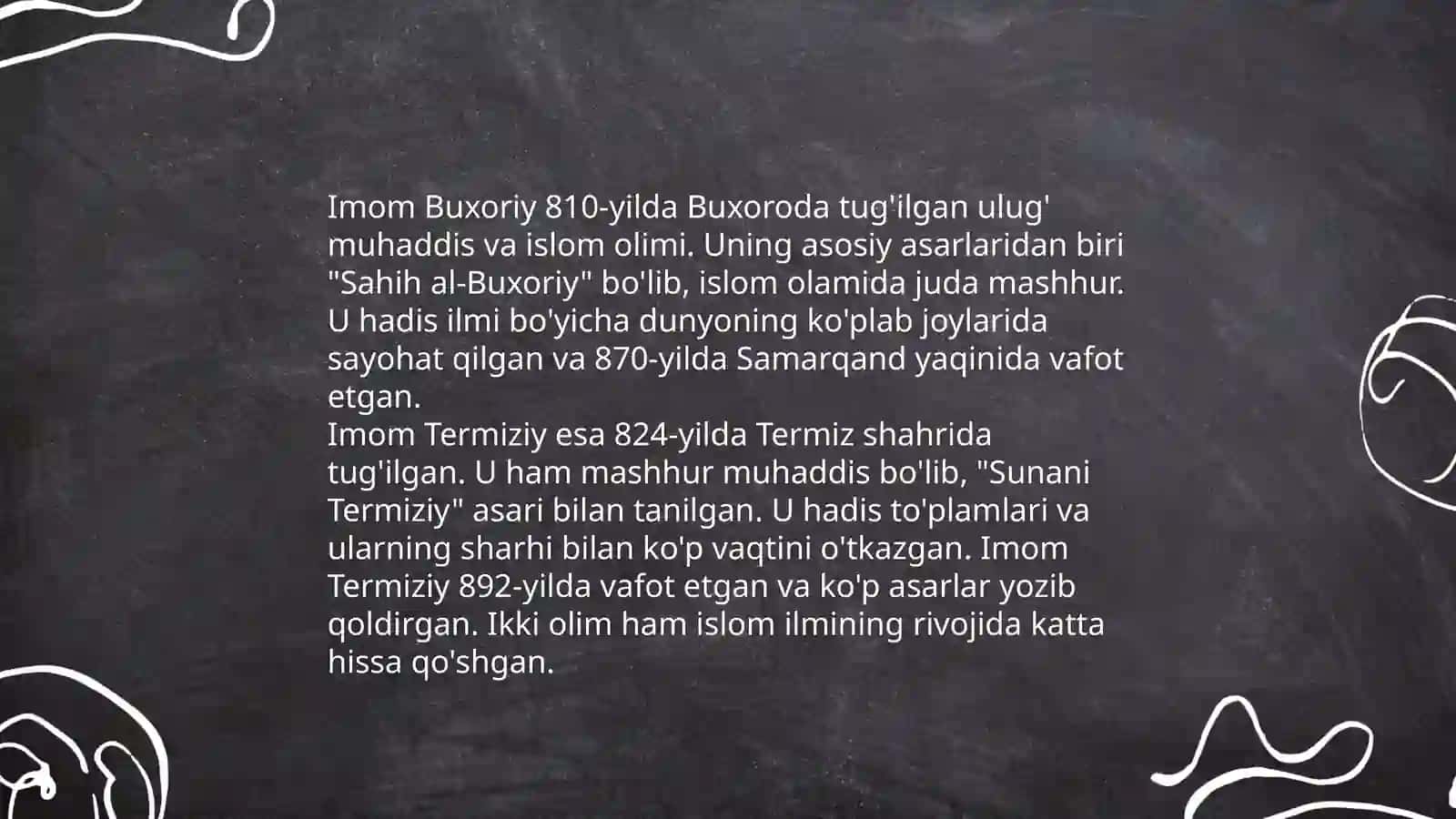 Imom Buxoriyning va Imom Termiziyning hadis ilmiga qo'shgan hissalarini qiyosiy tahlili 3