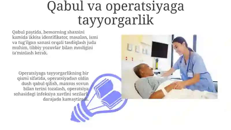 Qabul va operatsiyaga tayyorgarlik 3