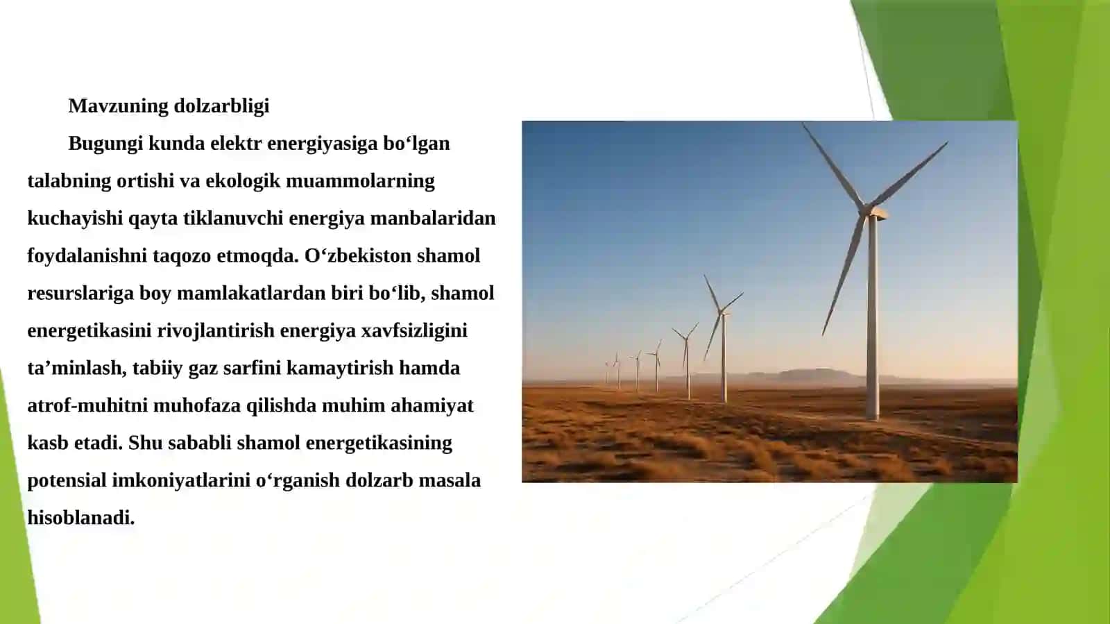 Shamol Energetikasi Nazariy Asoslari 3
