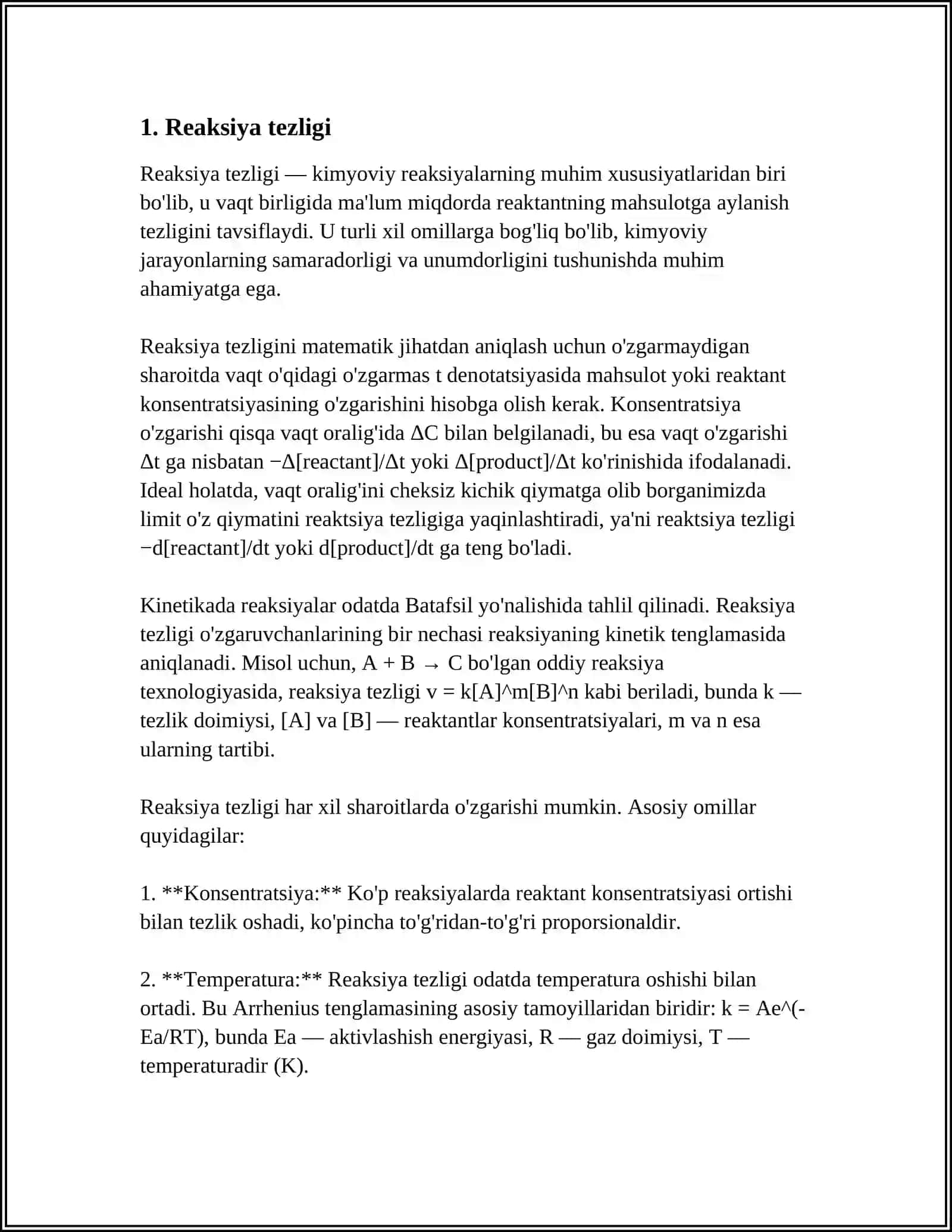 KIMYOVIY KINETIKA 3