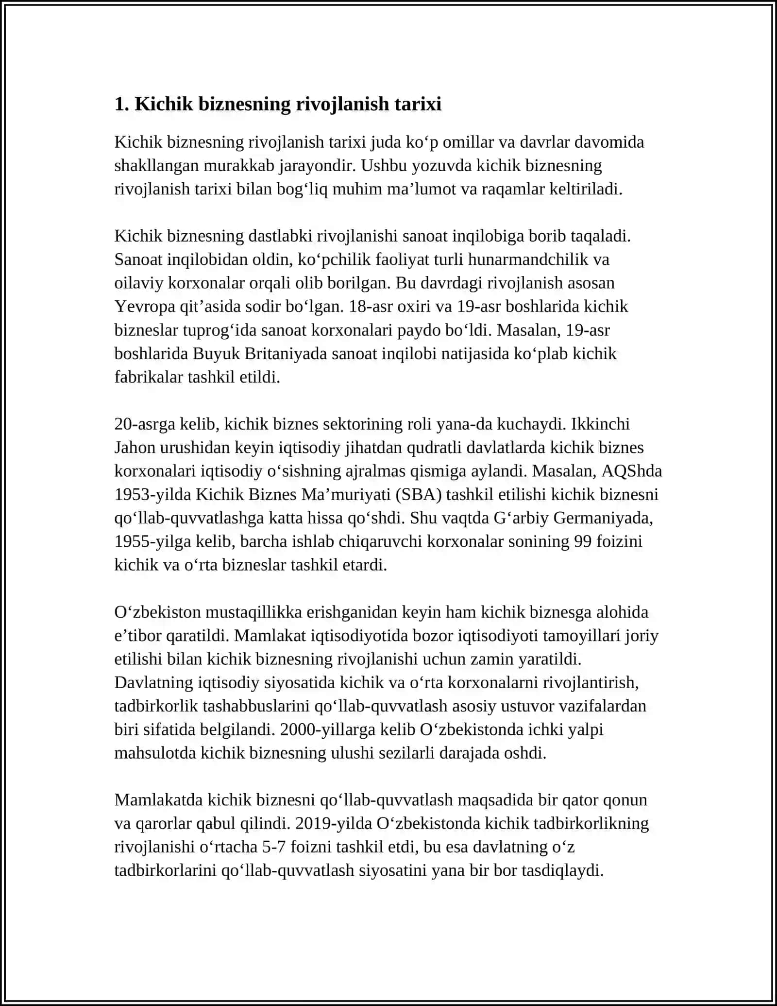 KICHIK BIZNES VA XUSUSIY MULKCHILIKNING SHAKLLANISHI 3