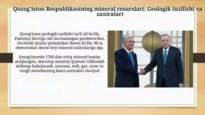 Qozogiston Respublikasining foydali qazilmalari va strategik xomashyosi 3