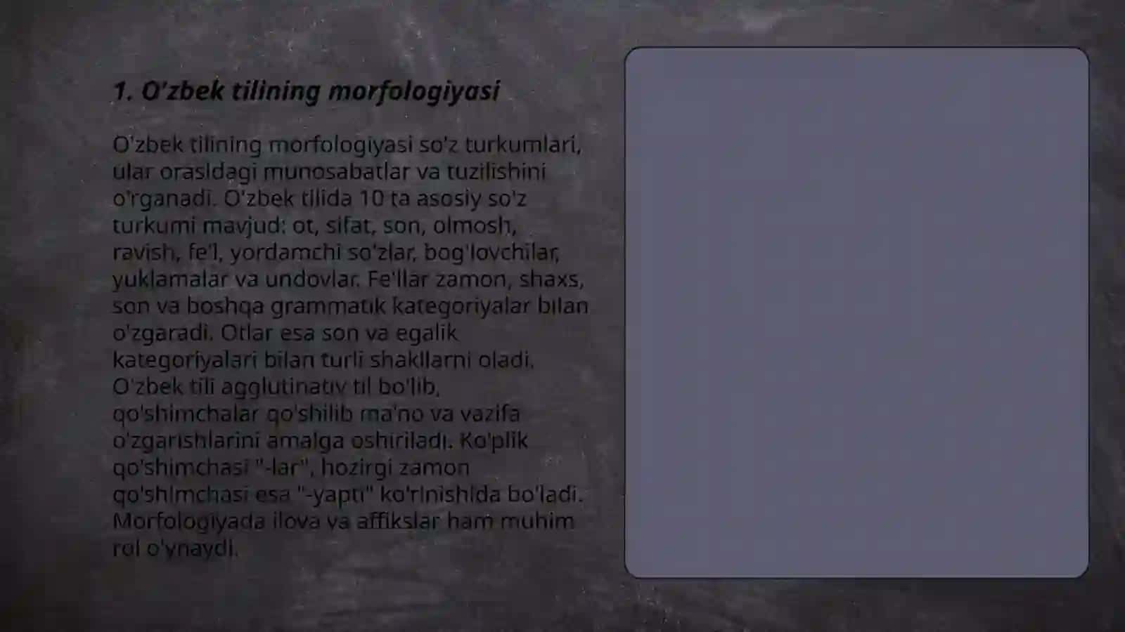 O'zbek tilining morfologiyasi 3