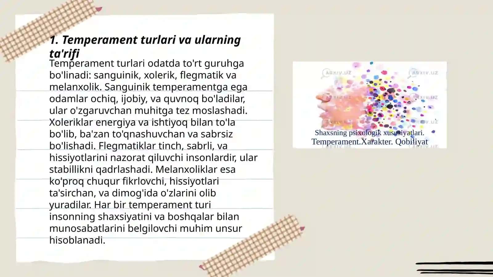 Temprament VA uning turlari 3