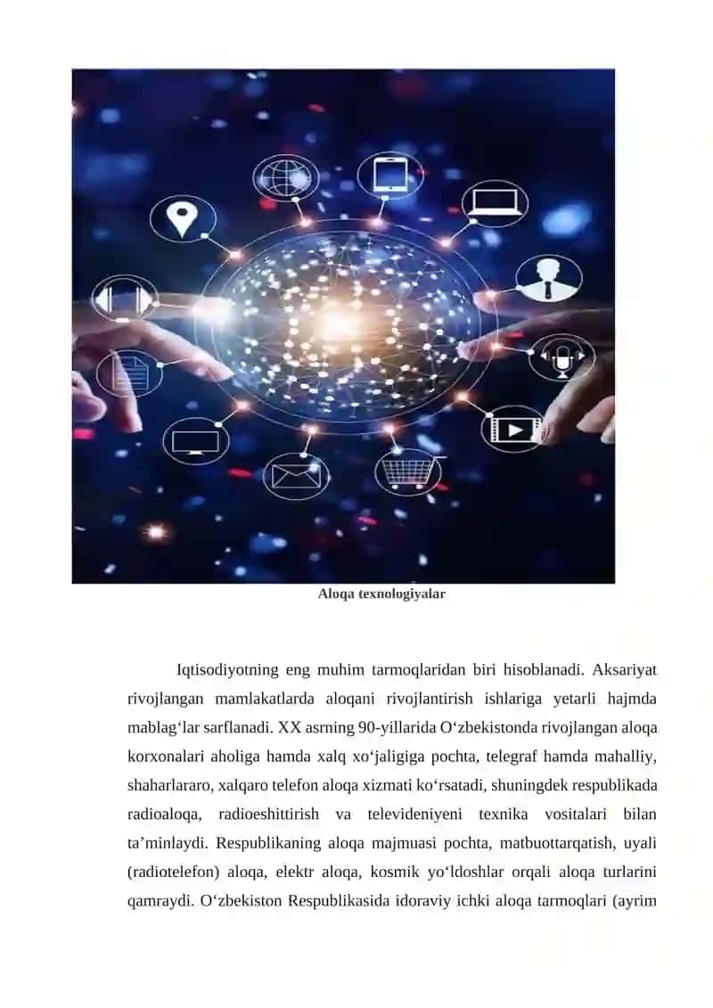 Aloqa texnologiyalar va tarmoqlar 3