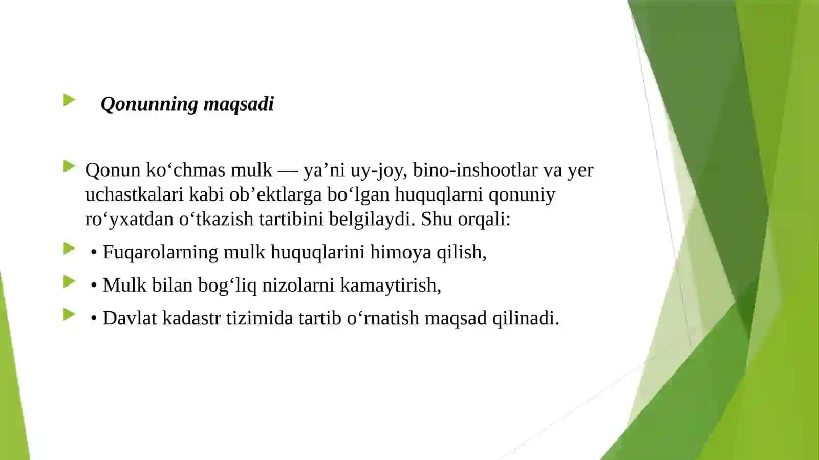 O‘zbekiston Respublikasining 937 va 803-sonli qonun bilan tanishish 3