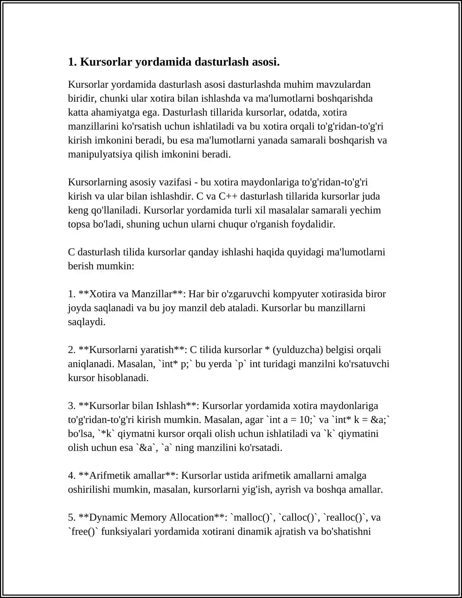 CURSLAB DASTURIDA ANIMATSALAR YARATISHDA QOʻLLASH 3