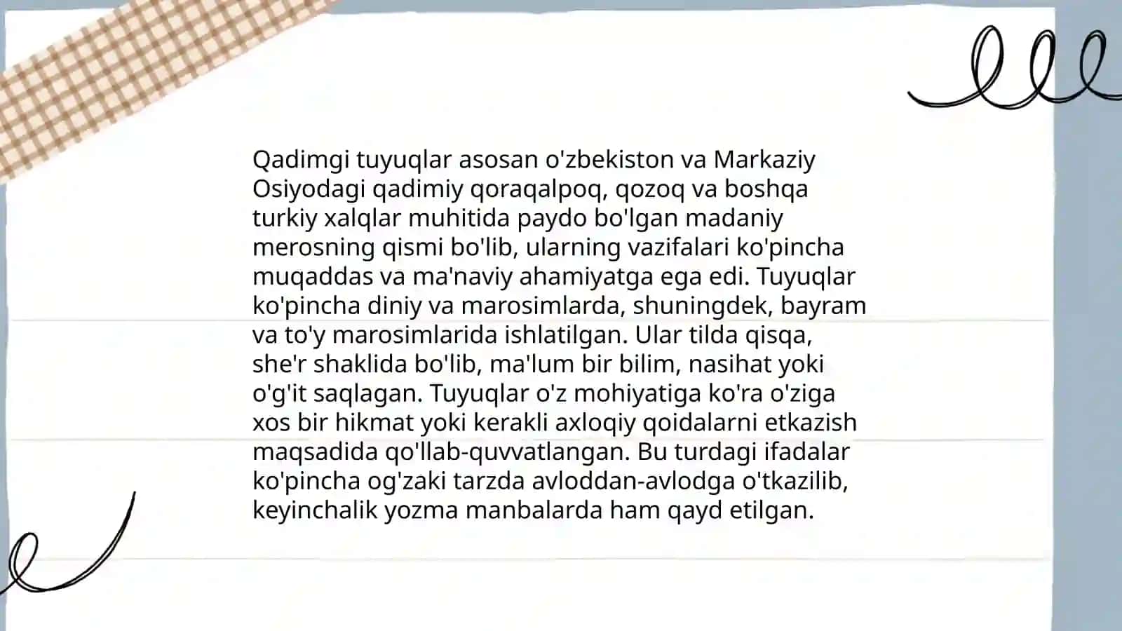 Tuyuqlardan yod olish va sharhlash 3