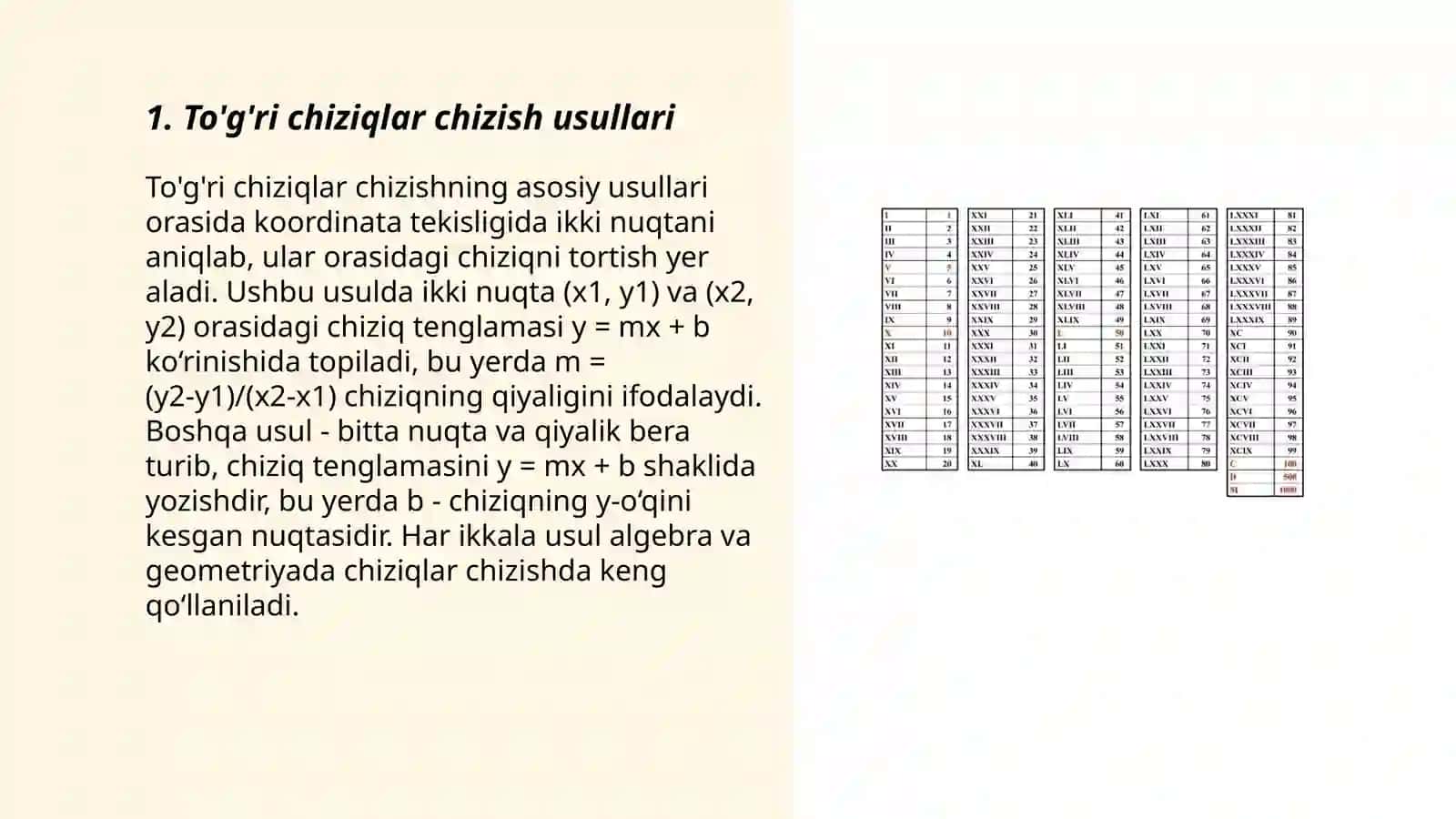 Tòģri va egri chiziqlar chizish 3