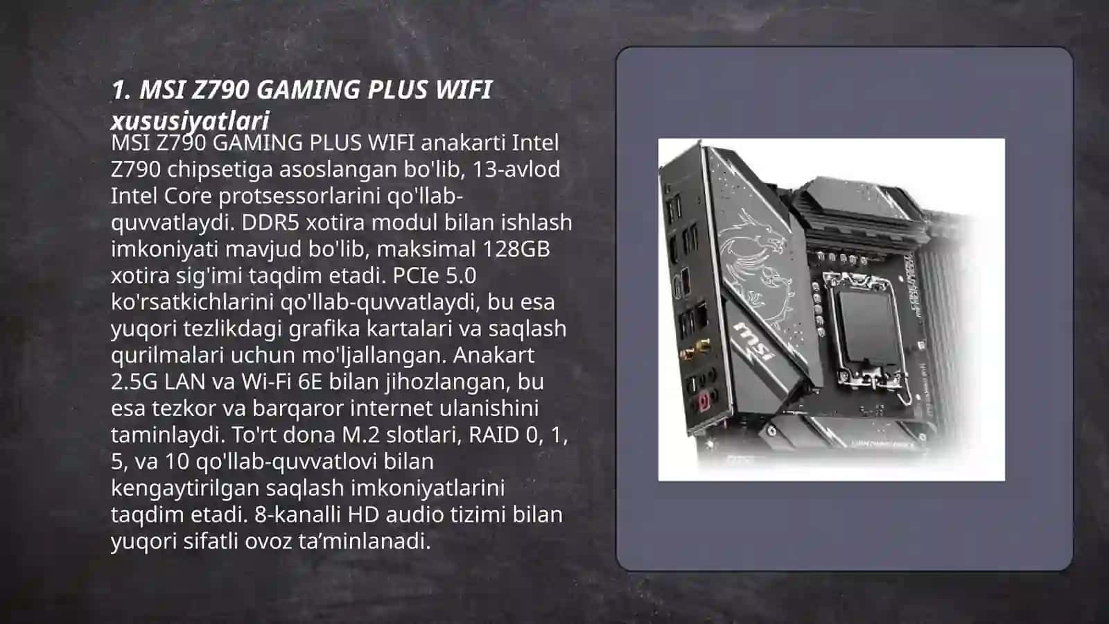 MB MSI Z790 GAMING PLUS WIFI DDR5 LGA1700 3