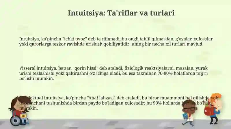 Sezgi turlari va uning qobiliyatlari 3