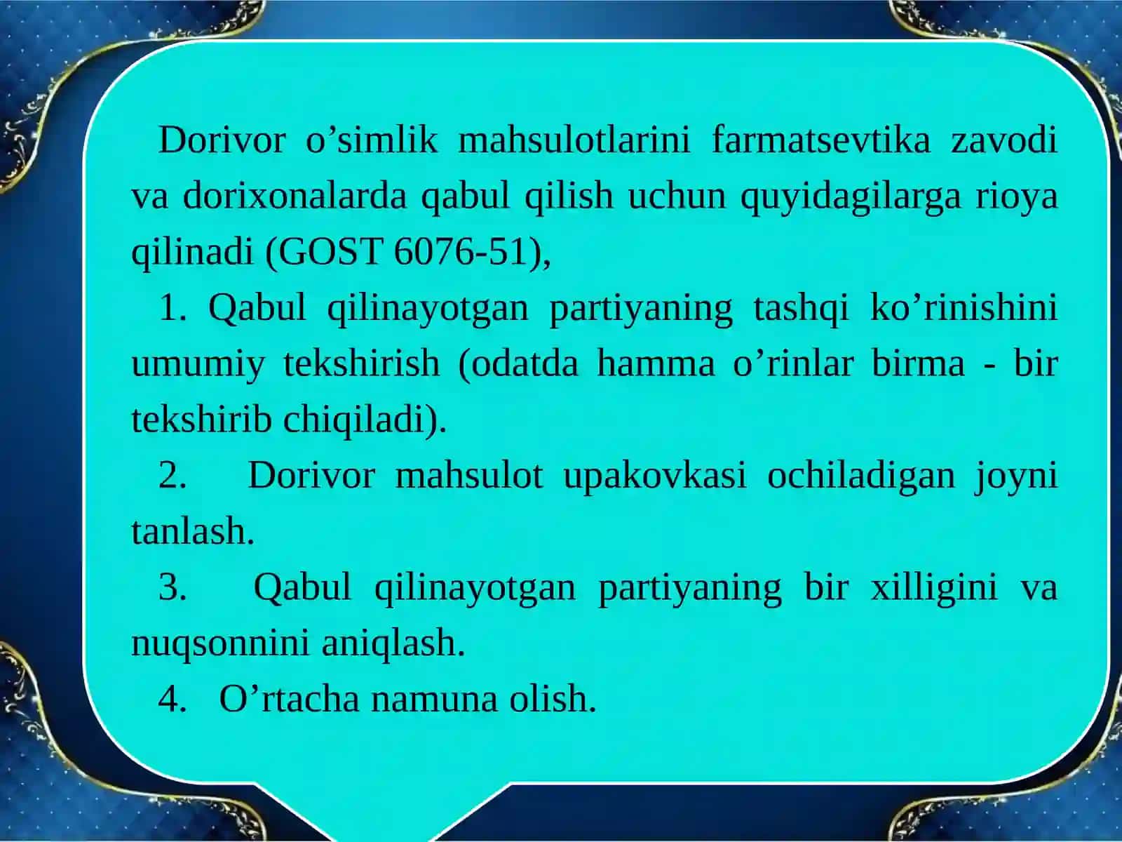 DORIVOR O‘SIMLIK MAHSULOTLARNI ISHLAB CHIQARISHDA METROLOGIK TA’MINOT 3