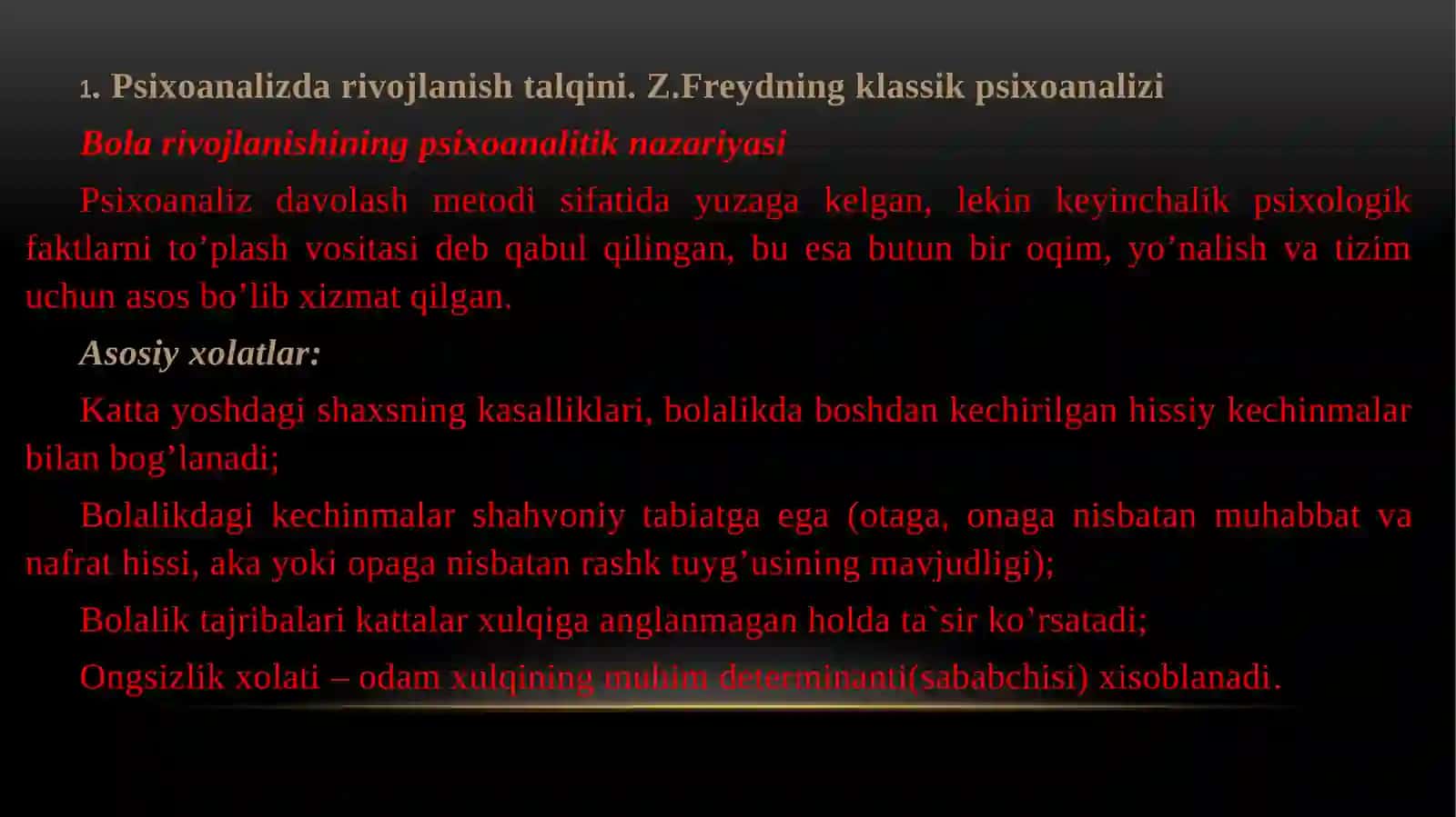 Psixologik maktablarda rivojlanish nazariyalari 3