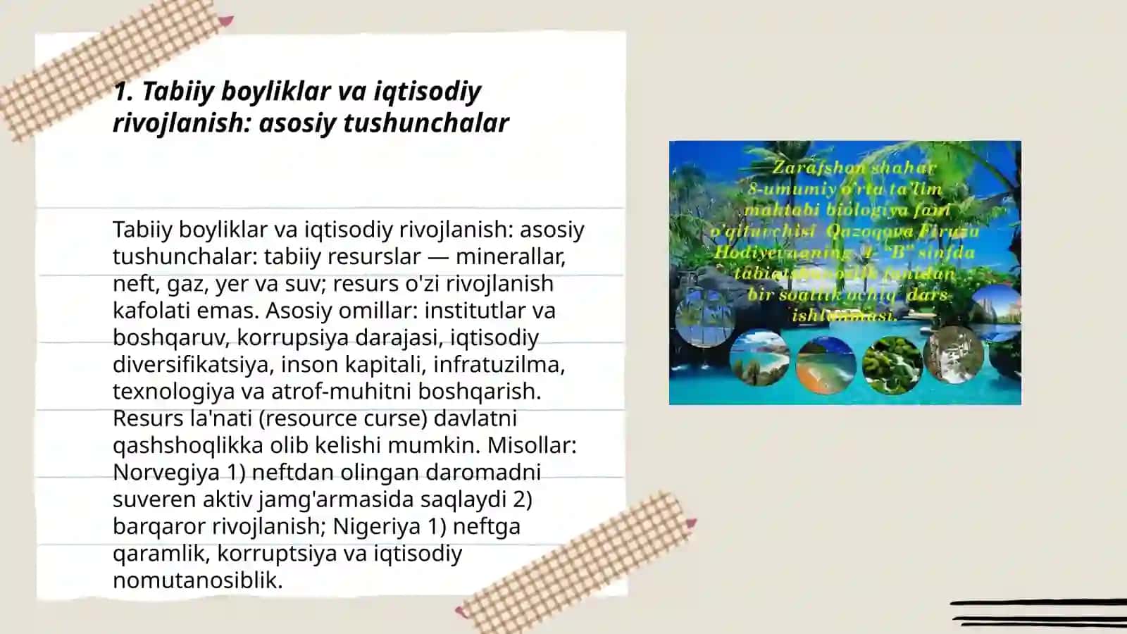 Tabiiy boyliklar va iqtisodiy rivojlanish: asosiy tushunchalar 3