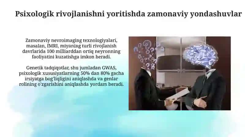 Psixologik rivojlanish masalasi yoritilishida zamonaviy yondashuvlar 3
