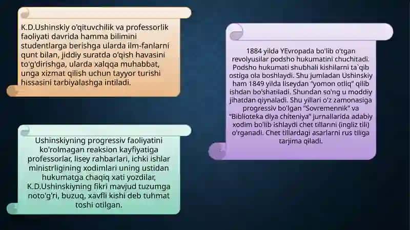 K.D.USHINSKIYNING PEDAGOGIK G‘OYALARI 3