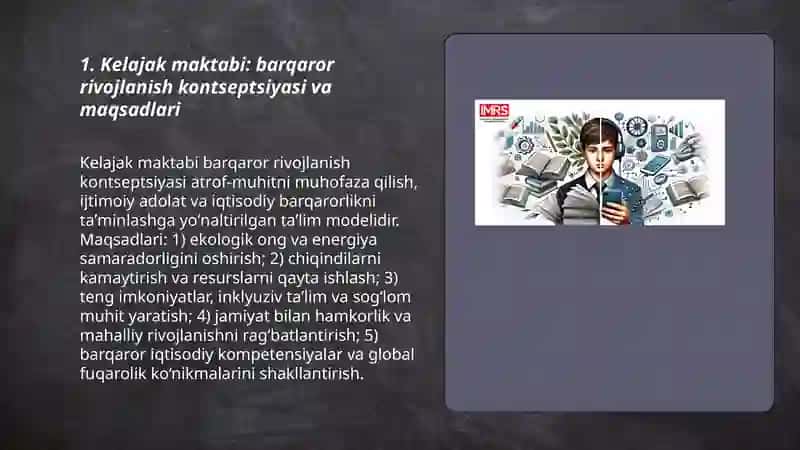 Kelajak maktabi -barqaror rivojlanish sari 3