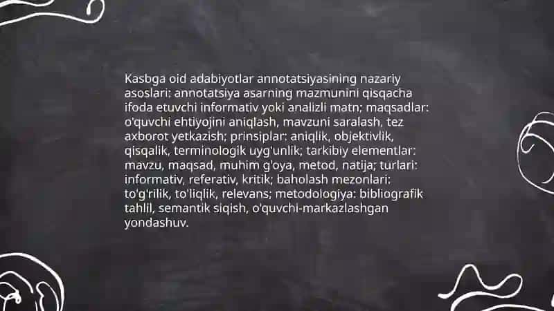 kasbga oid adabiyotlar annotatsiyasi 3
