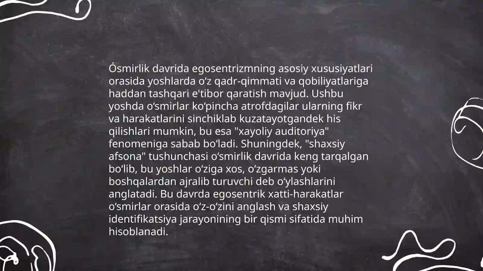 Ósmirlik egosentrizmi 3