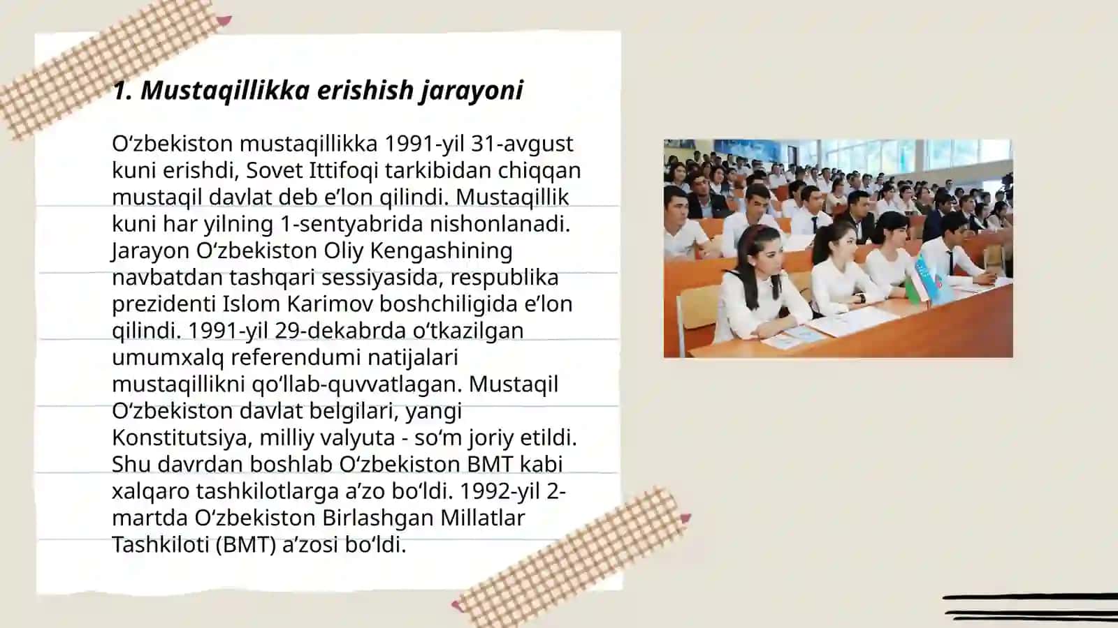 Oʻzbekiston qayta qurish yillarida ijtimoiy siyosiy vaziyati 3