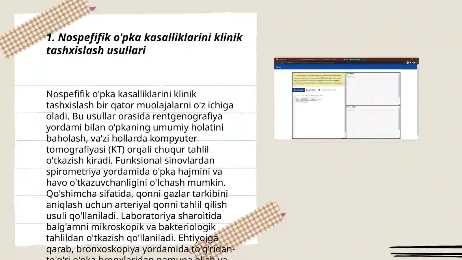 Nospesefik o`pka kasalliklarini tashxislash usullari 3