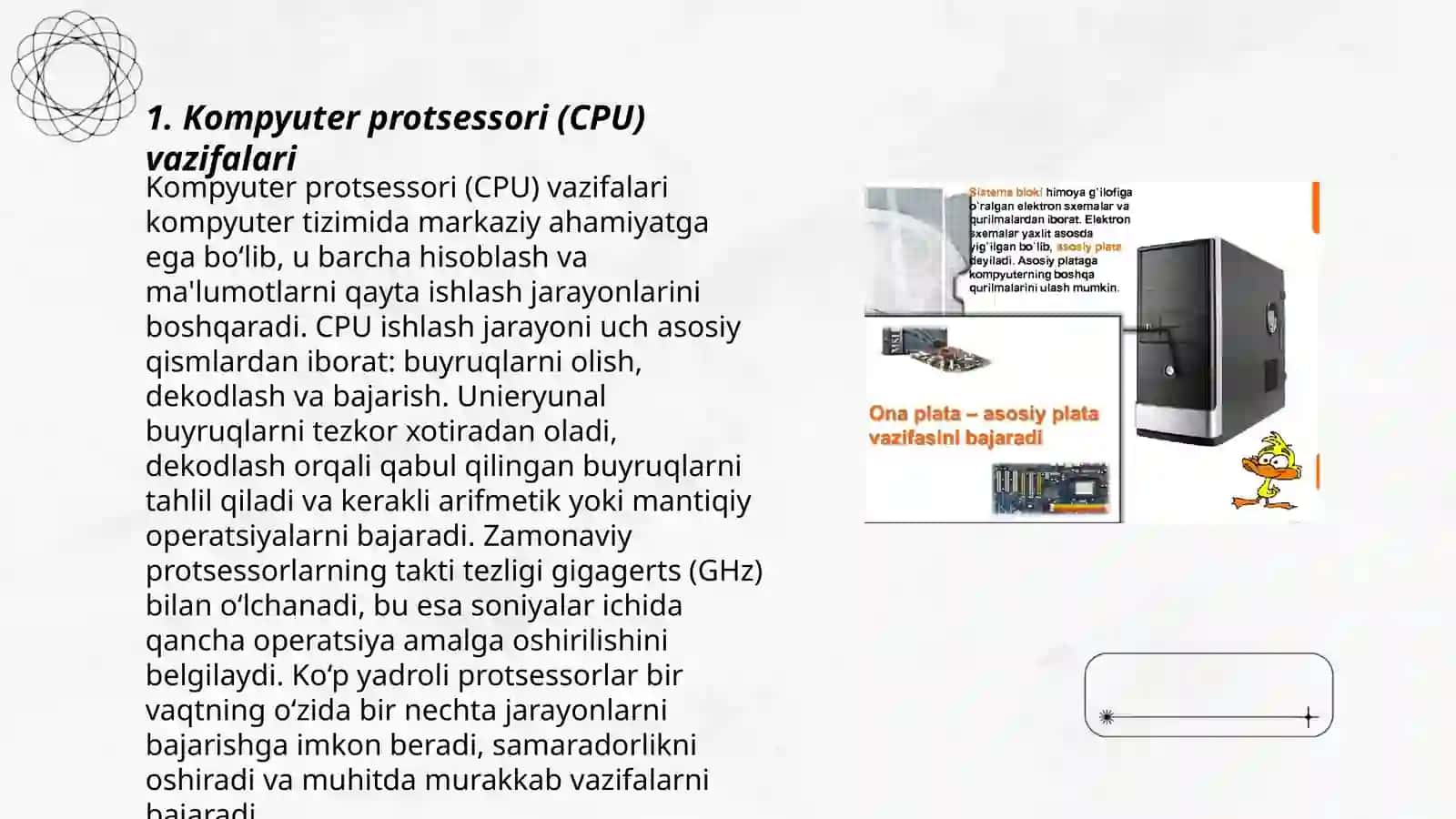 Kompyuter qurilmalari vazifalari 3