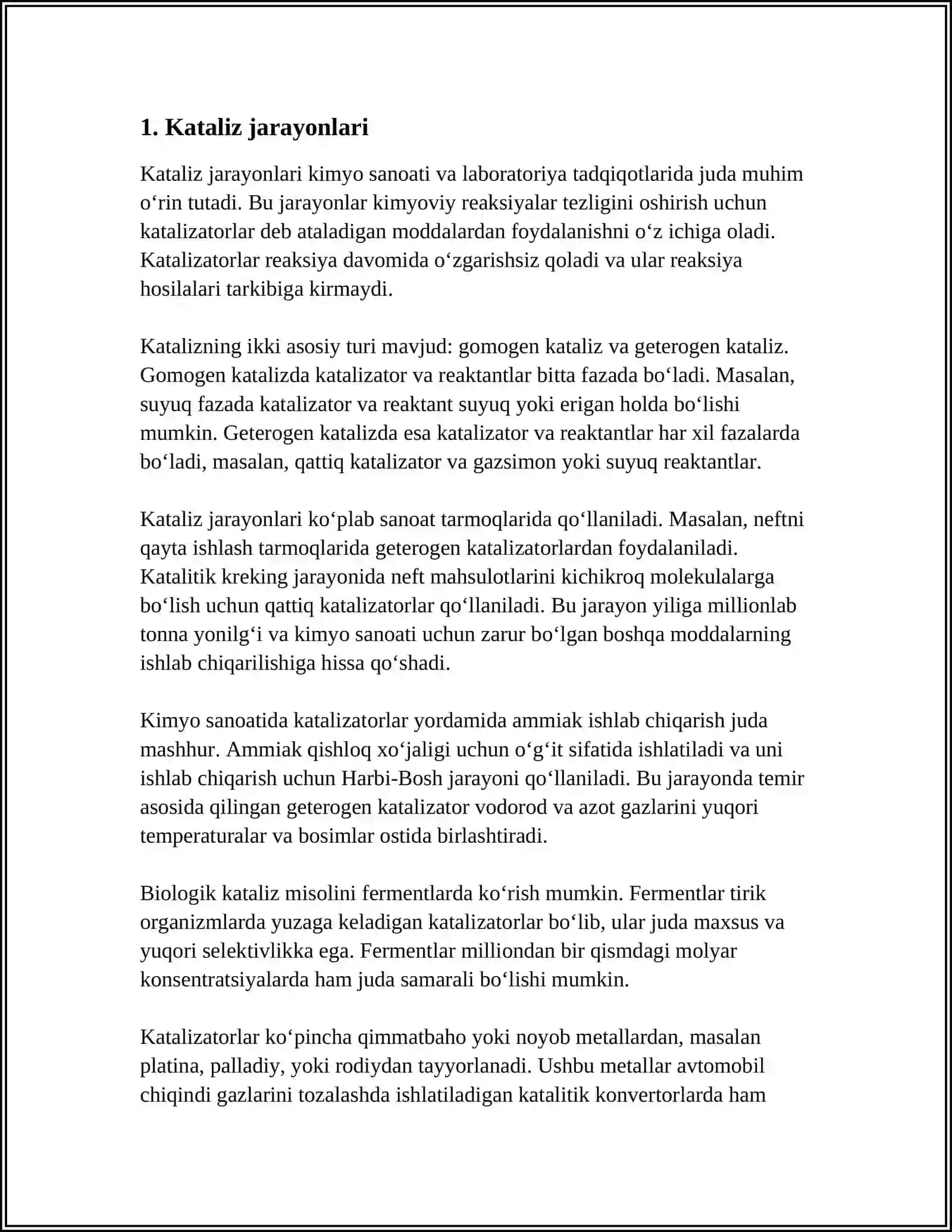 Kataliz jarayonlari 3