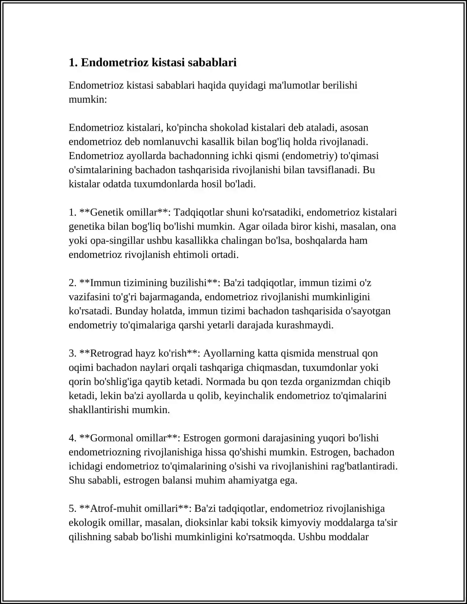 ENDOMETRIOIT KISTA HAQIDA MALUMOT 3