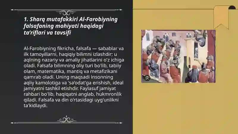 Falsafaning mohiyatiga oid Sharq va Ğarb mutafakkirlari ta’riflarini va tavsiflash 3