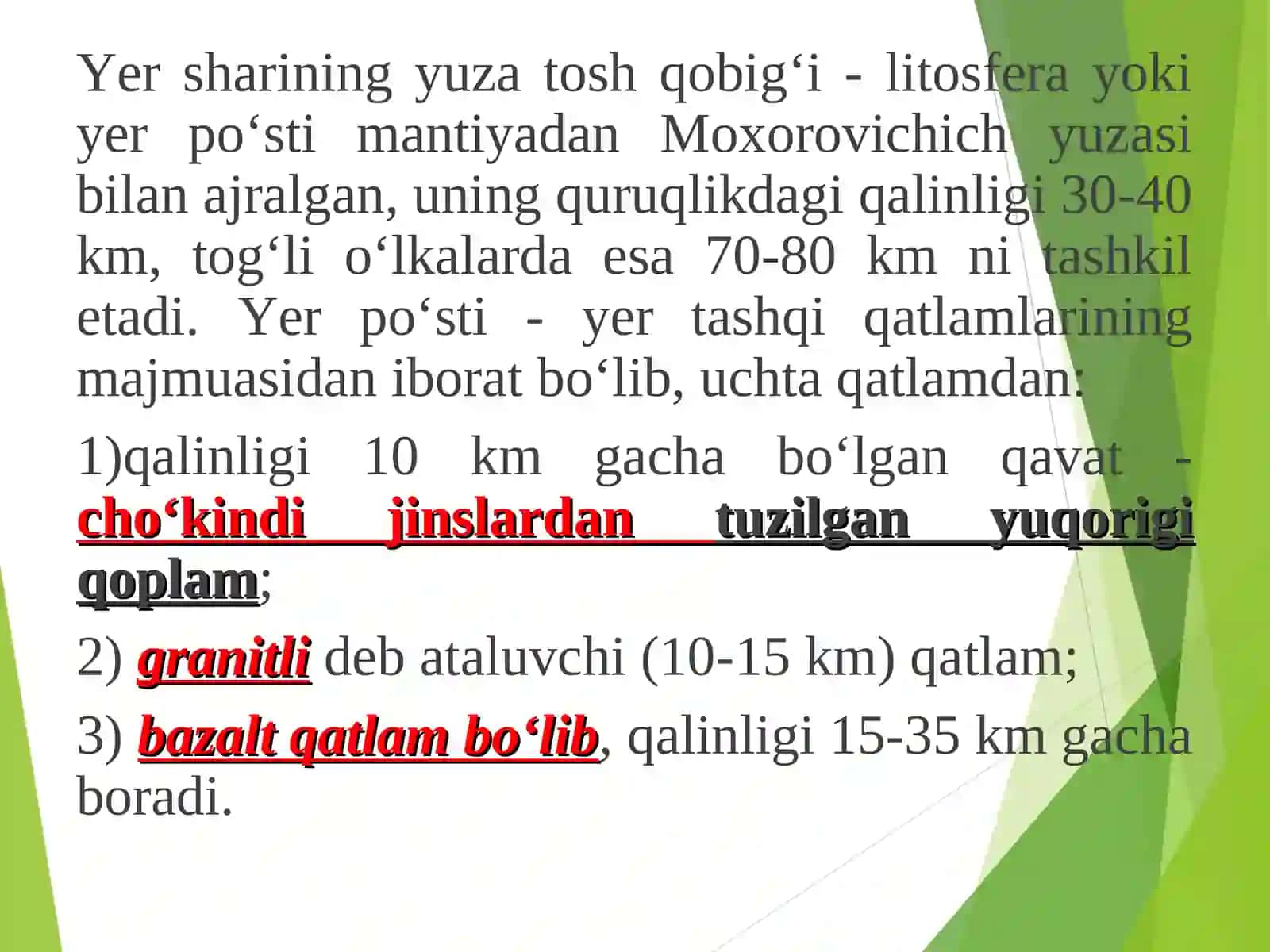 Gipergenez jarayoni va tuproq hosil qiluvchi tog’ jinslarining vujudga kelishi 3