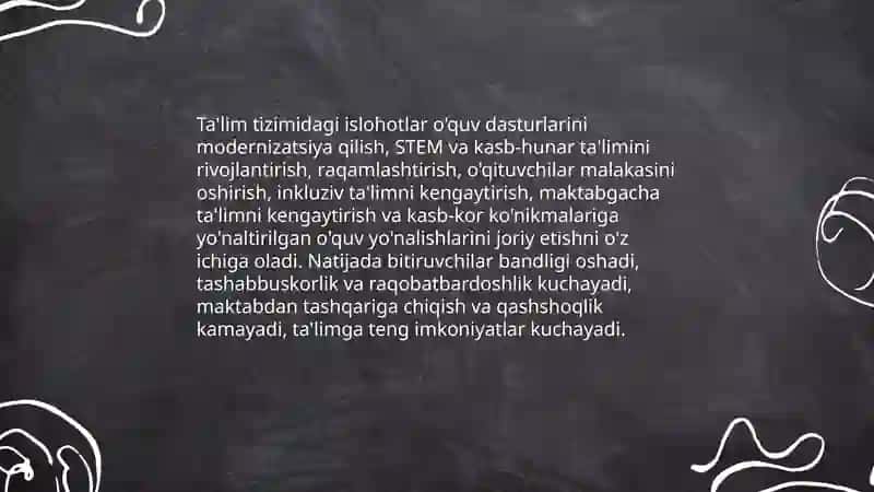 Oʻzbekistonda ijtimoiy sohada amalga oshirilayotgan oʻzgarishlar mazmun va mohiyati 3