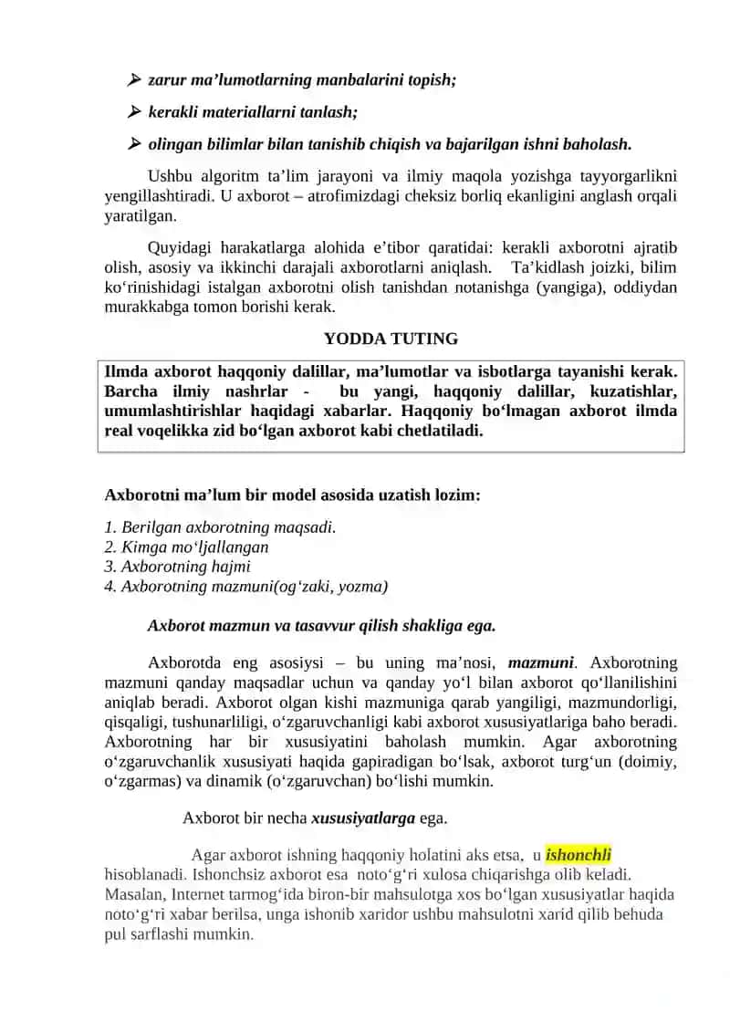 2-mavzu. Axborotning turlari va xususiyatlari 3
