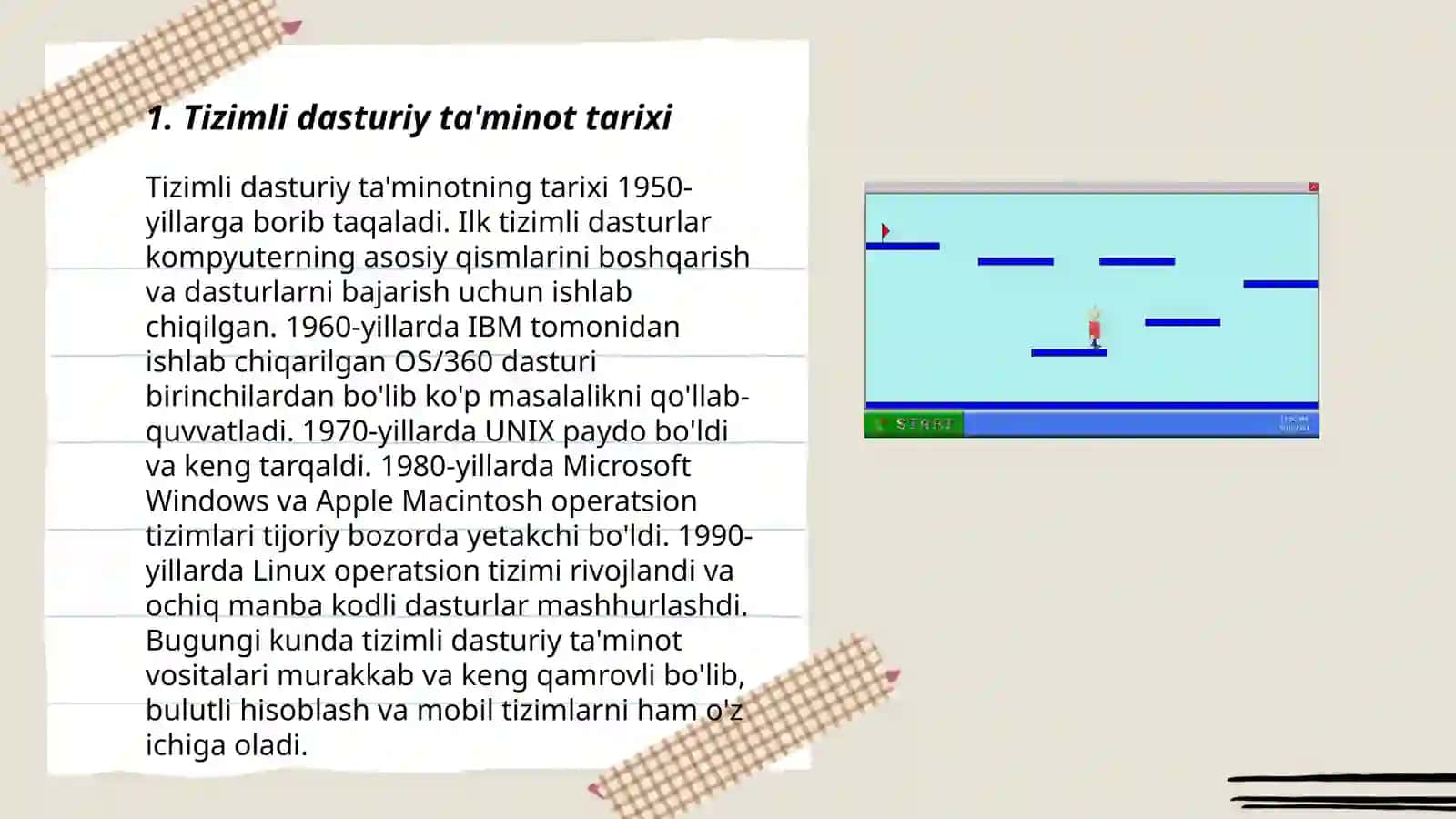 Tizimli dasturiy taminot 3