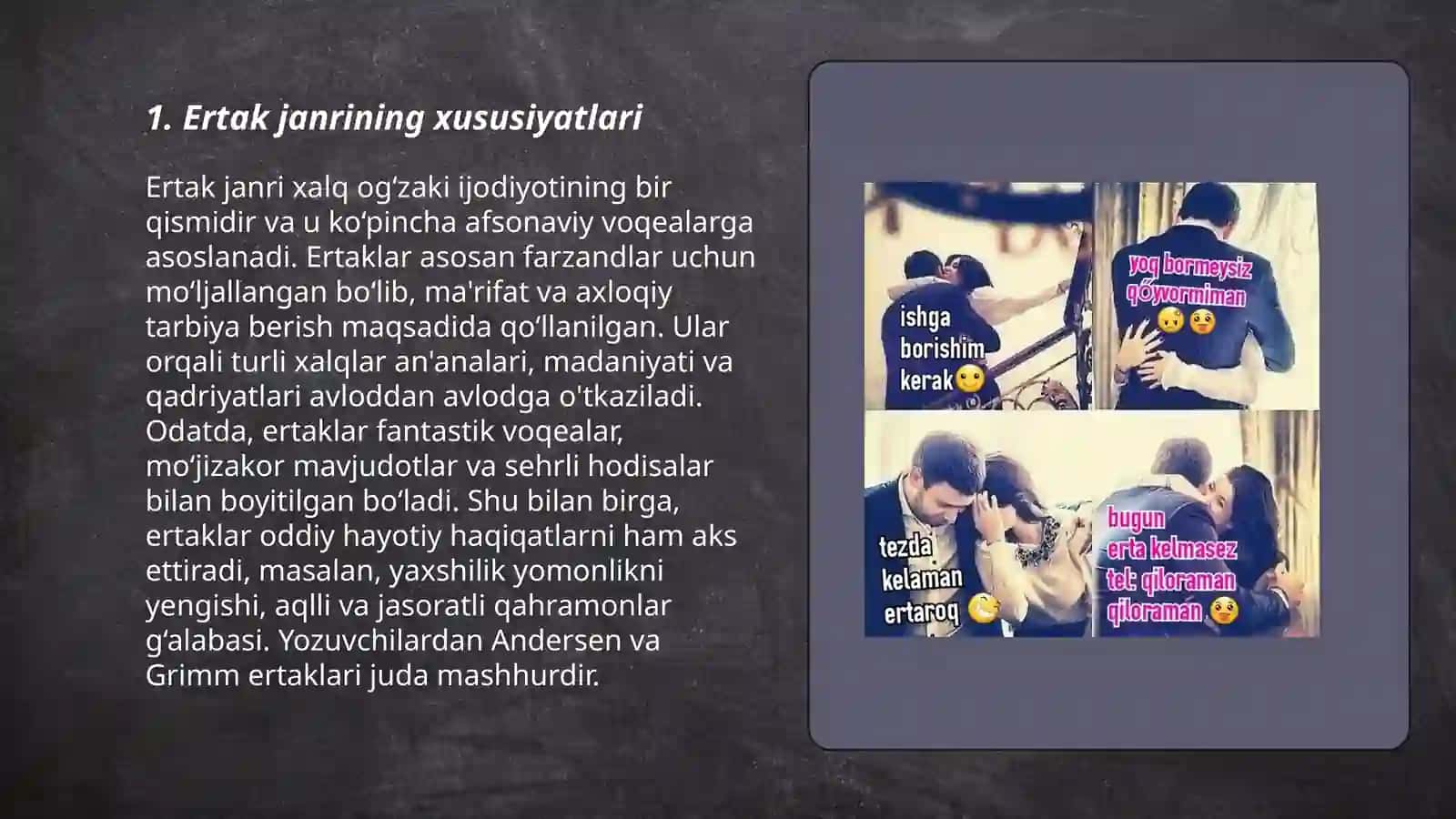 Ertak janriga xos matnlar ustida ishlash metodikasini tatbiq qilgan holda dars ishlanmasini yaratish 3