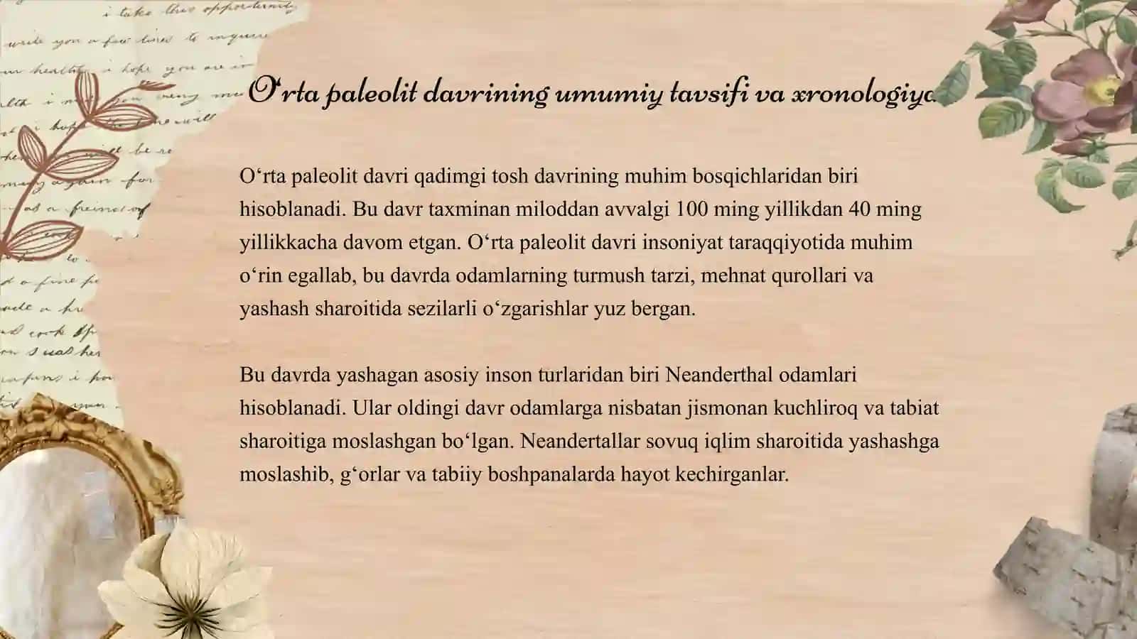 O‘rta paleolit davri arxeologiyasi 3