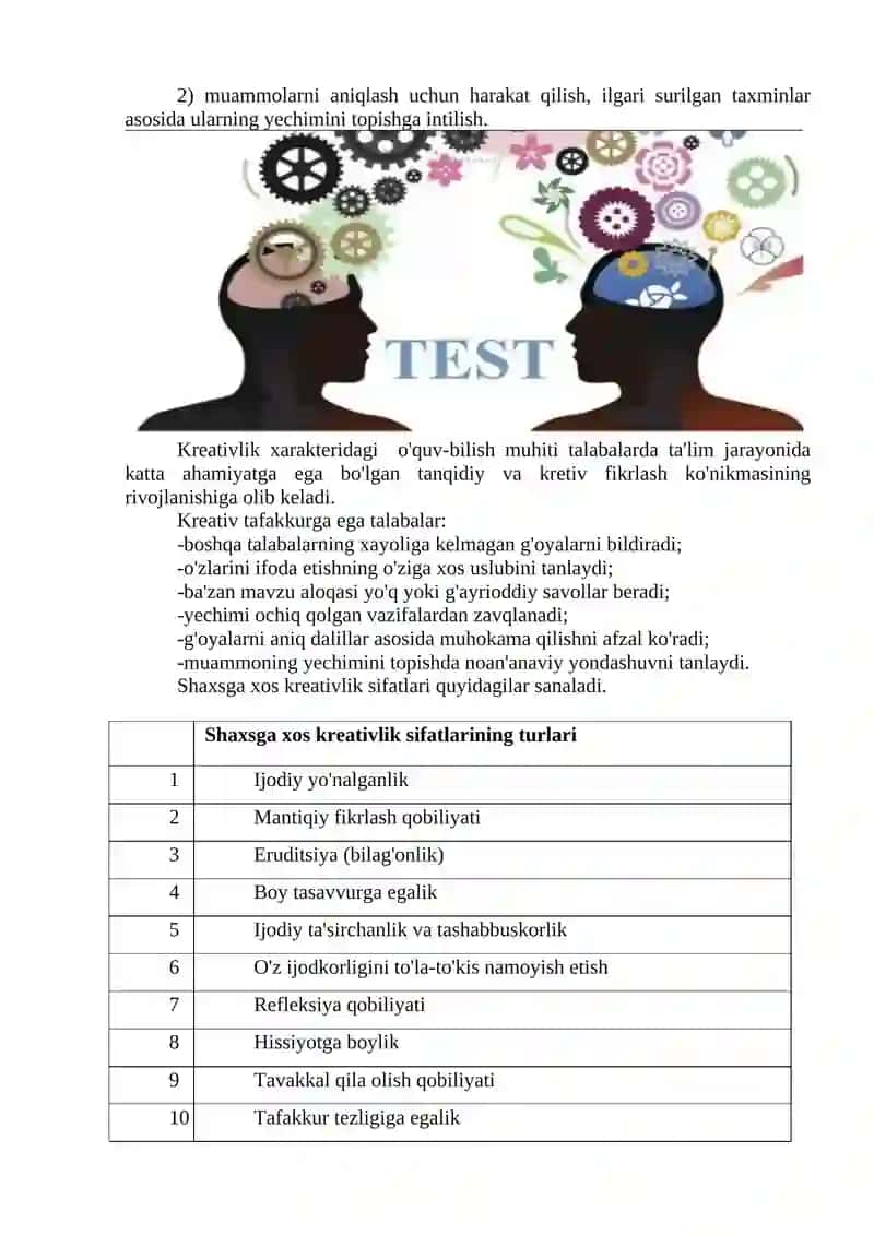 Pedagogika kreativlik va uning o‘ziga xos xususiyatlari 3